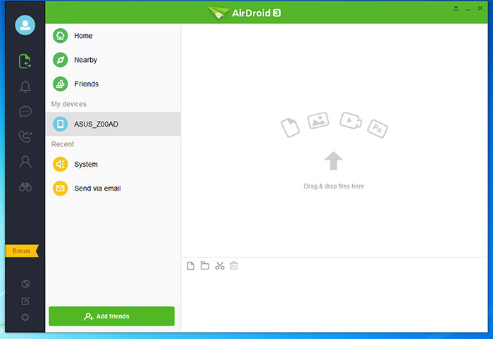 airdroid on PC