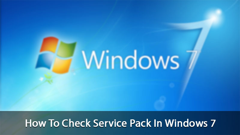 how to check service pack in windows 7