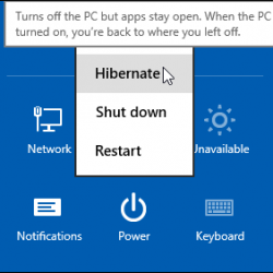 hibernate option in windows 8