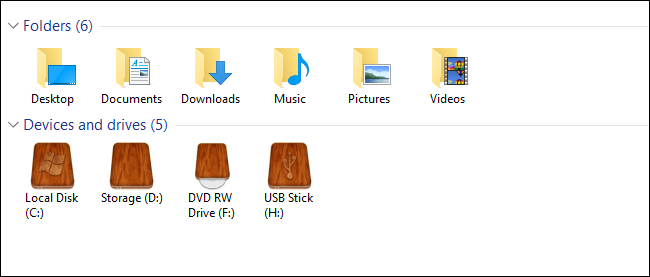 folder and disk icon in windows