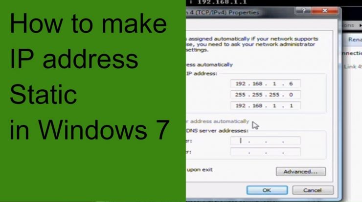 Assign a Static IP Address in Windows 7